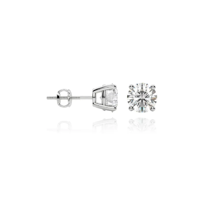 Best hoop earrings with sterling silver for an affordable and chic design-14K White Gold Diamond Studs 0.25ct