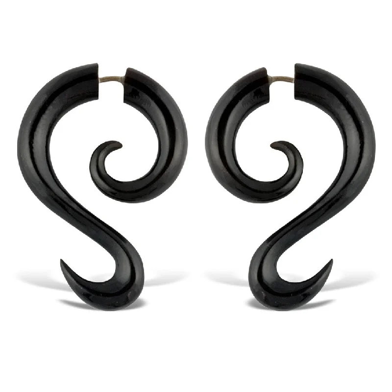 Hoop earrings with oversized pearl accents for a statement-making look-<span>EFH-304<span>: </span></span>Dreamers - Horn