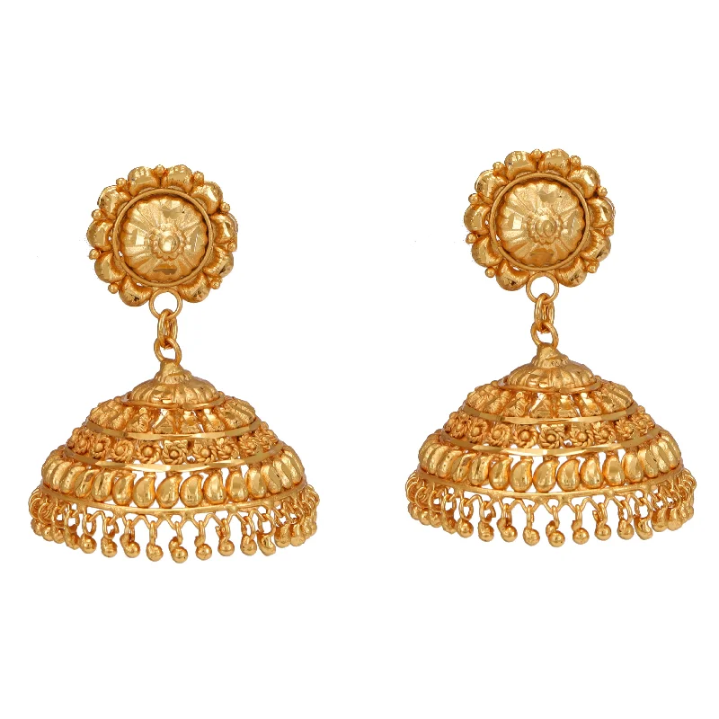 Best hoop earrings with geometric hexagon shapes for a modern, angular look-Droplet Framed Pasha Jhumka (Medium)