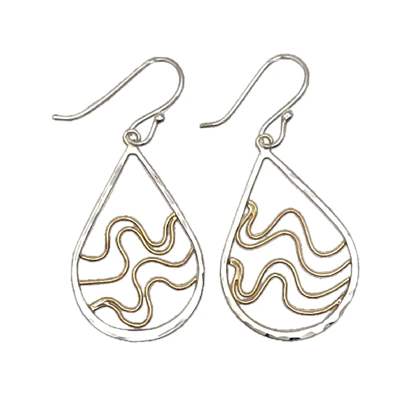 Best hoop earrings with textured silver for a rustic and organic finish-E63 - Elevation Earrings