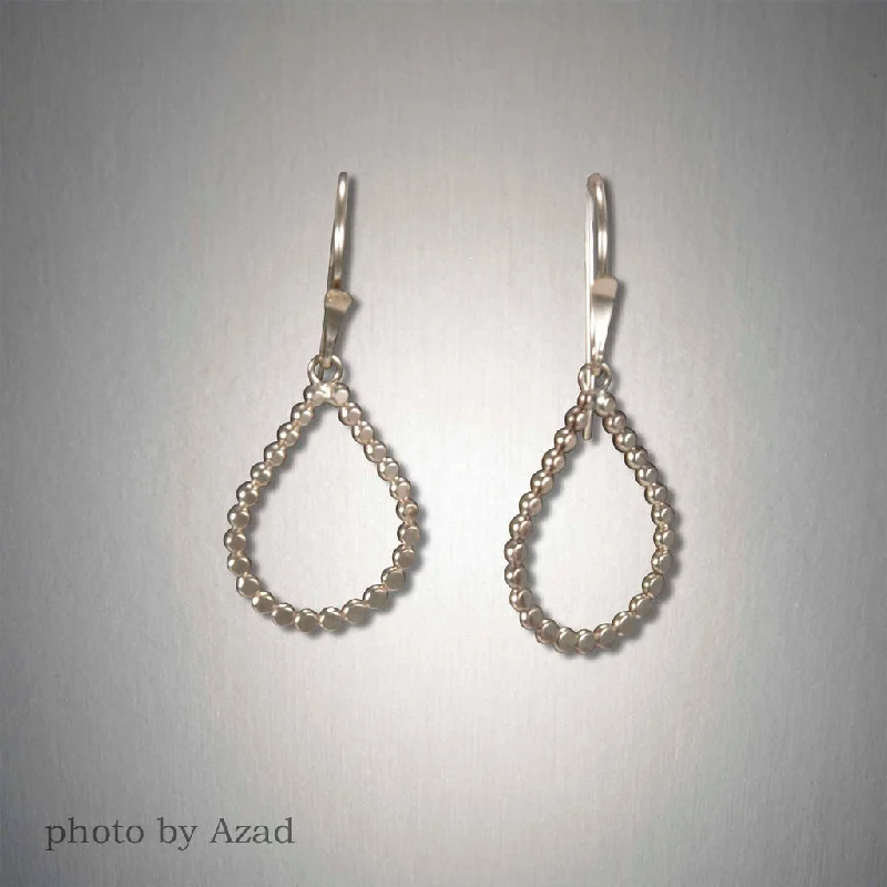 Best hoop earrings with geometric triangle shapes for a modern, chic design-E683 - Dangling Tear Dots