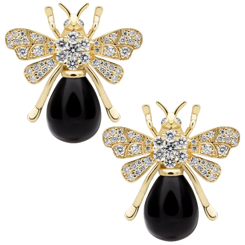 Earrings - Blackonyx And Diamond