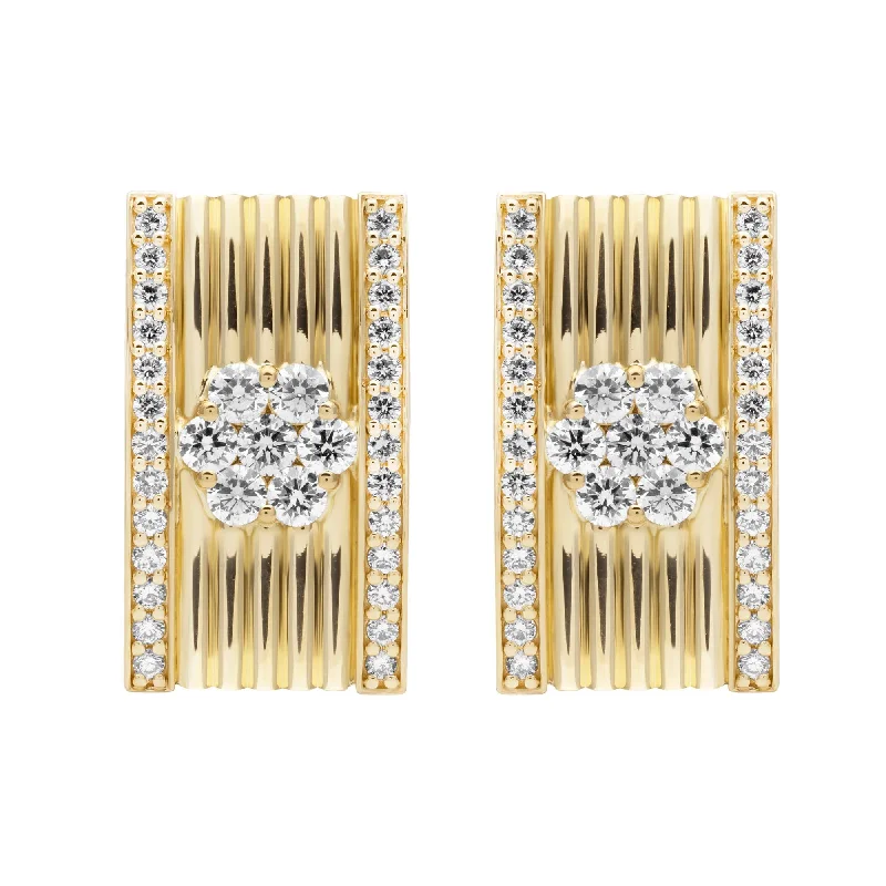 Best hoop earrings with geometric shapes for a modern and artistic appeal-Earrings - Diamond