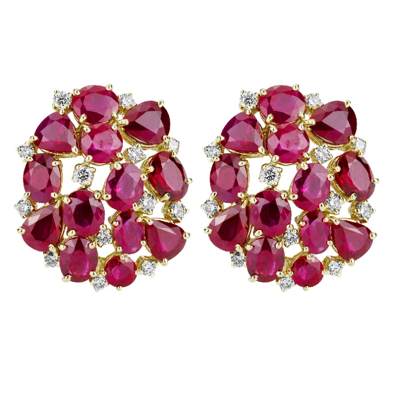 Medium hoop earrings for an everyday look with the perfect balance of style-Earrings - Ruby And Diamond