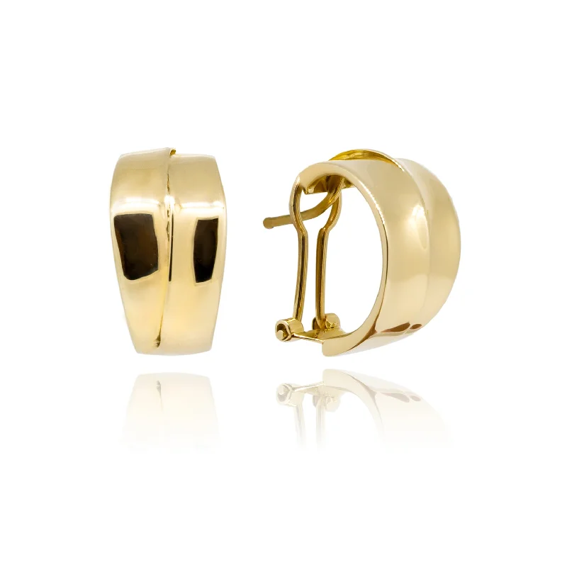 Large hoop earrings for a bold and statement-making fashion accessory-14K Yellow Gold Evening Earrings