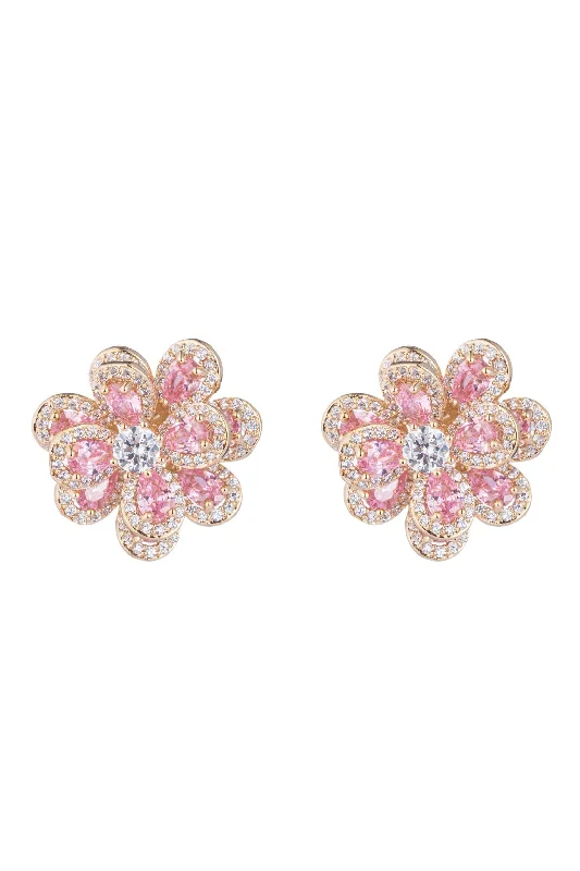 Best hoop earrings with butterfly motifs for a playful and whimsical appearance-Eye Candy Los Angeles - Jada Earrings - Pink