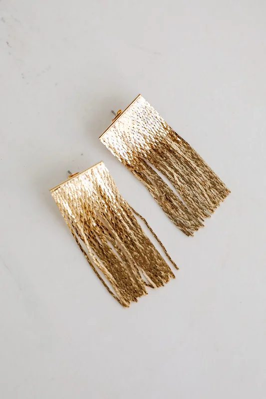 Best hoop earrings with Swarovski crystals for added sparkle and luxury-Finley Fringe Chain Earrings