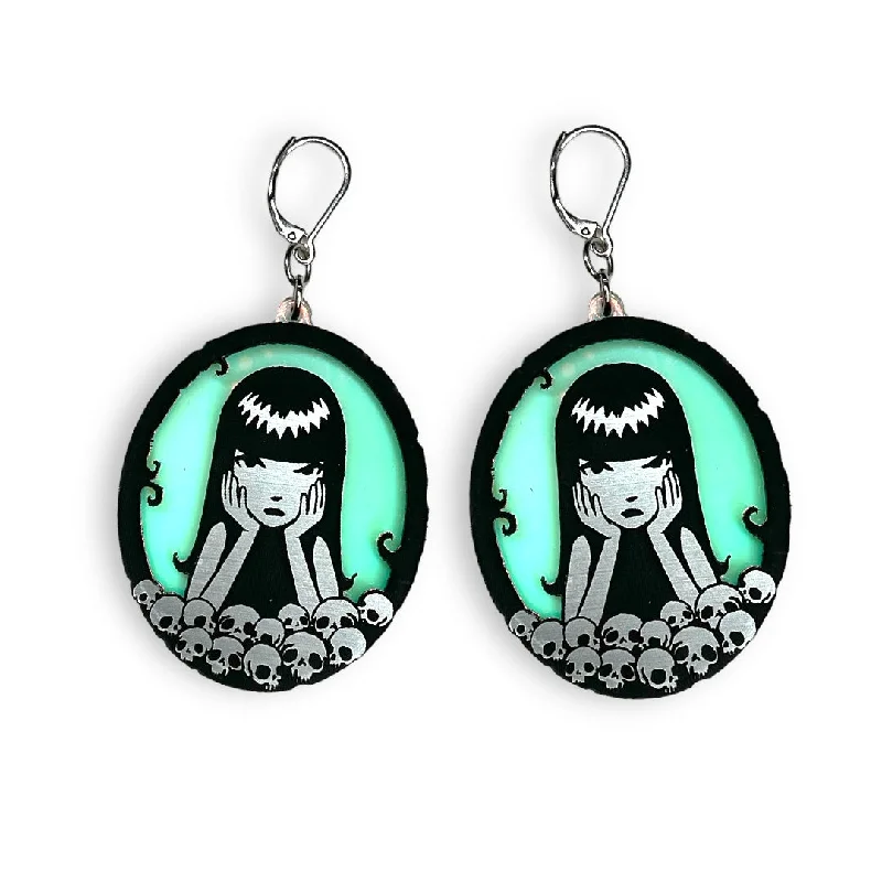 Best hoop earrings with sterling silver for an affordable and chic design-Emily The Strange® Misery Loves Company Hook Earrings