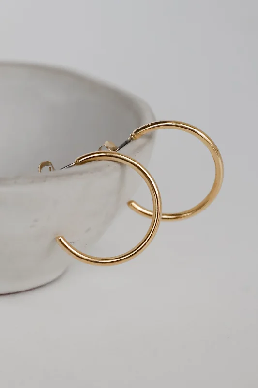 Best hoop earrings with minimalist designs for a clean and modern aesthetic-Molly Gold Hoop Earrings