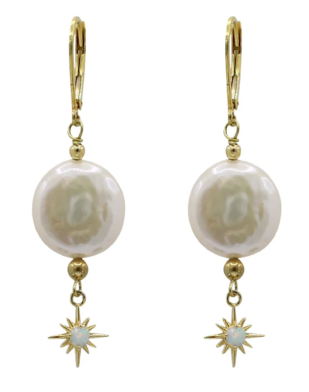 Best hoop earrings with multi-colored gemstones for a vibrant and lively touch-North Star Hand Beaded Pearl Earrings